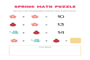 Spring Math Puzzle