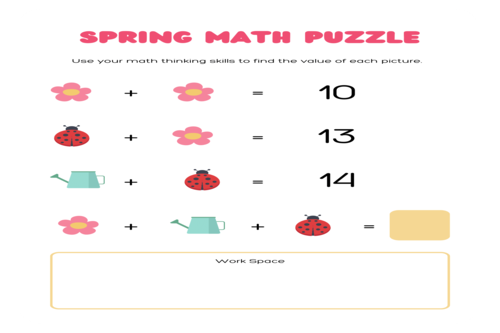 Spring Math Puzzle