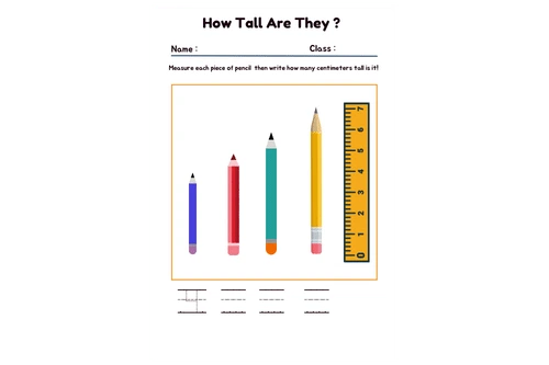 Measuring Length Math Worksheet