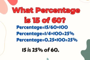 What Percentage is 15 of 60?