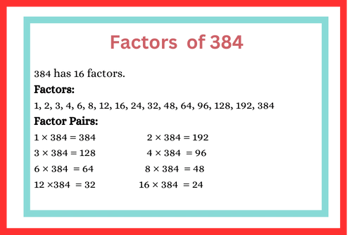 factors of 384