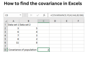 How to calculate covariance in excels