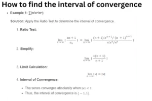 How to find the interval of convergence (1)