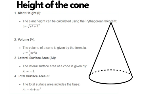 How to find the height of a cone